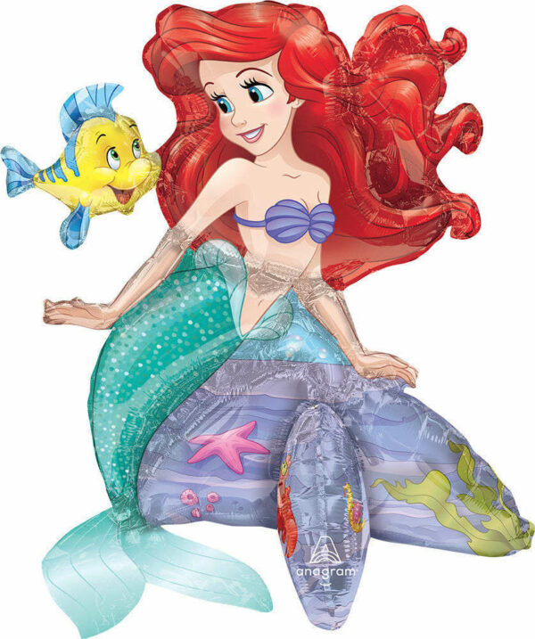 Palloncino Self Standing Ariel Sirenetta 45 x 50 cm
