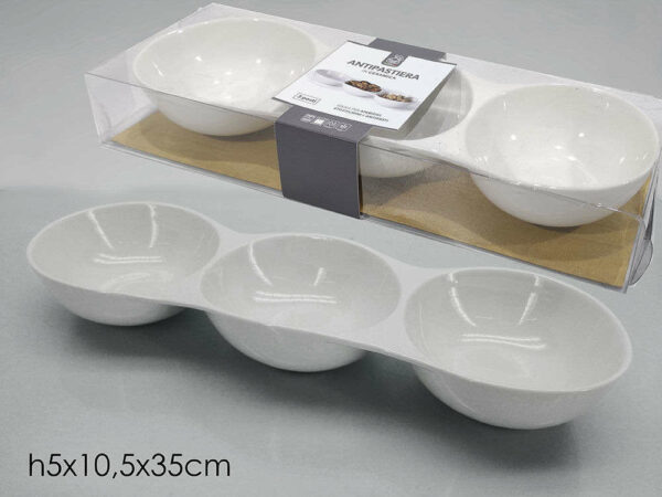 Antipastiera in ceramica 3 posti *
