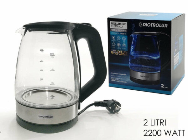 Bollitore Vetro 2 litri 2200 W *