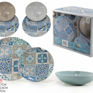 Servizio Tavola in porcellana Azulejos 18 pezzi *