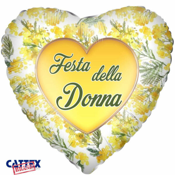 Palloncino Mylar 18'' 45 cm Cuore Festa della Donna *