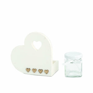 Cuore con vasetto con shopper box *