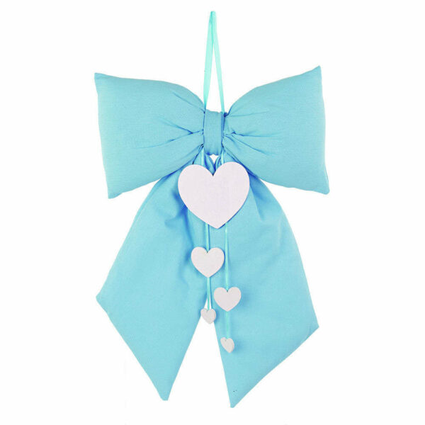 Fiocco Celeste imbottito con cuori *