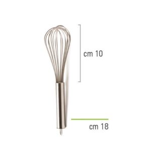 Frusta in Acciaio Inox 18 cm *