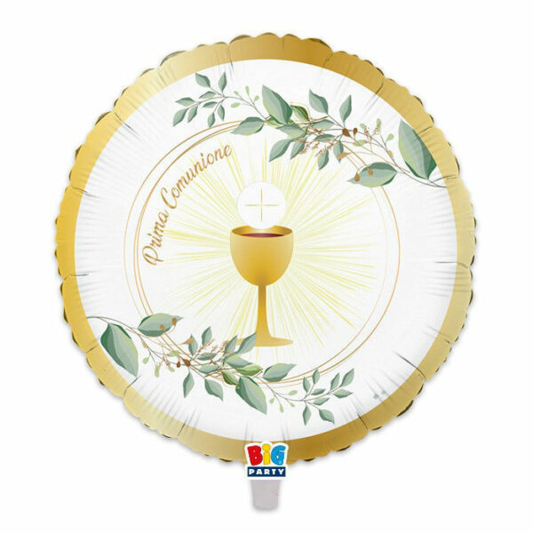 Palloncino Mylar tondo 18'' 45 cm Comunione Olive Green *