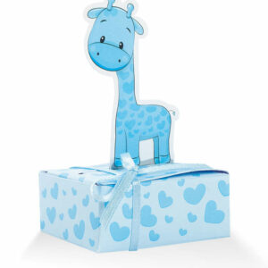 Scatolina Cucciolo Giraffa Celeste 20 pezzi *