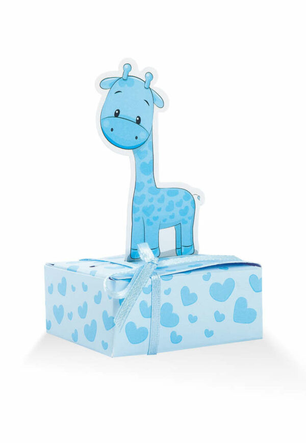 Scatolina Cucciolo Giraffa Celeste 20 pezzi *