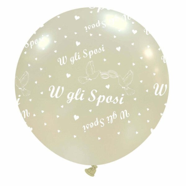 Palloncino in lattice Mongolfiera 32'' Perla W gli Sposi *