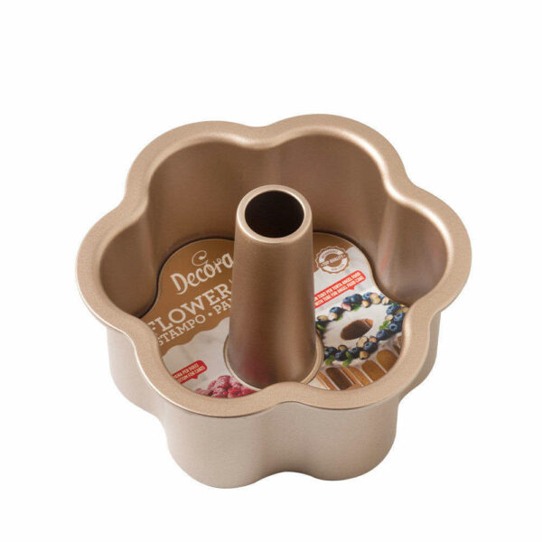 Stampo Gold line Angel Food Fiore Antiaderente diametro 22 cm altezza 10 cm *
