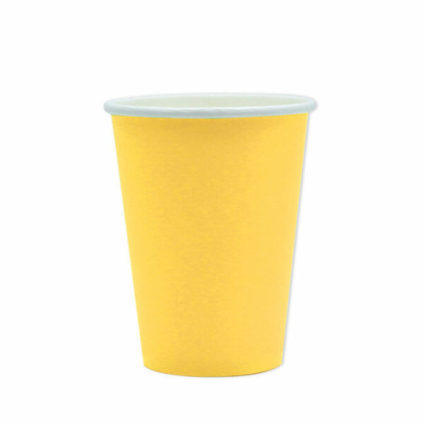 Bicchieri in Carta Ecolor 200 cc Gialli 25 pezzi