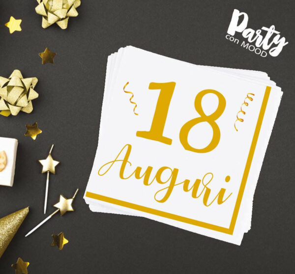 Tovaglioli 18 anni oro 20 pezzi *