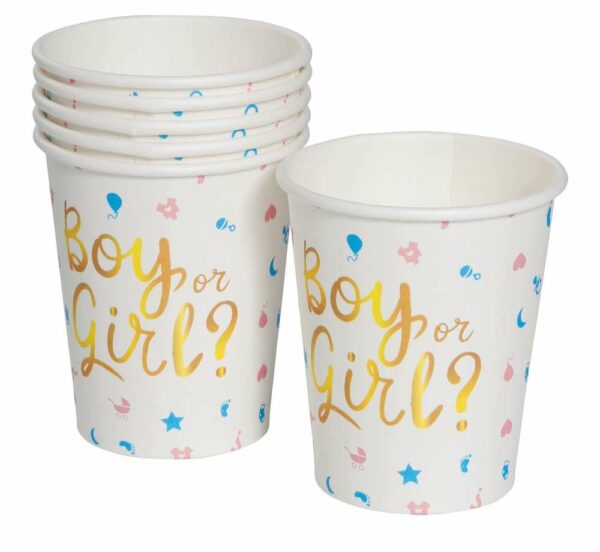 Bicchieri in carta 240 ml Boy or Girl 6 pezzi *
