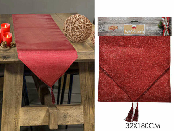Runner da tavolo Rosso 32x180 cm *
