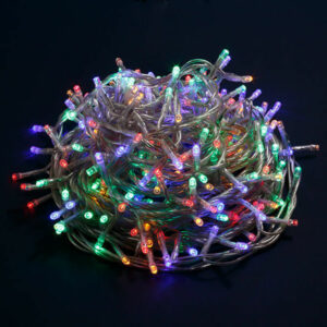 Serie 300 Led 8 Giochi di Luce – Multicolore – Uso Esterno filo trasparente *