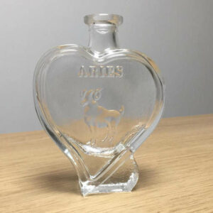 Bottiglia in vetro Cuore Zodiaco 100 cc h 12 cm  *