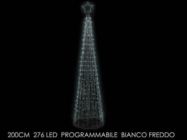 Albero Cono 276 Led Bianco freddo 2 metri *
