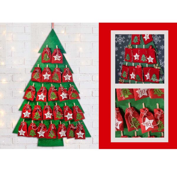 Albero di natale calendario dell'avvento 1 mt