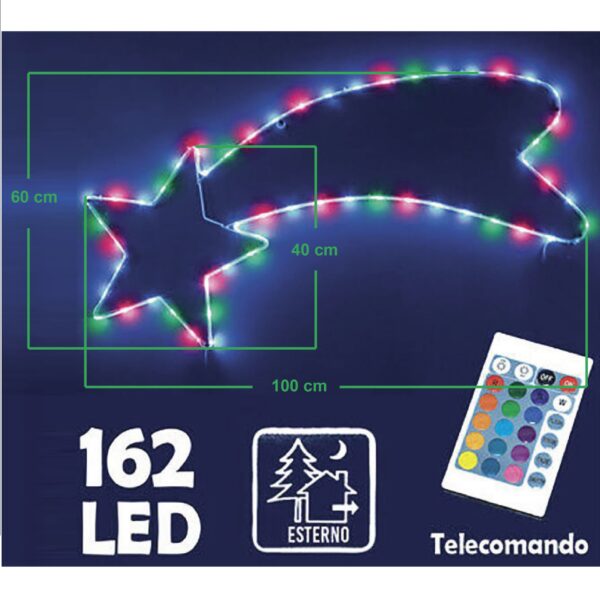 Stella Cometa 162 LED uso esterno con telecomando - immagine 2