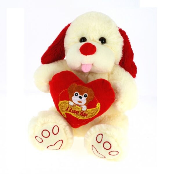 Peluche Cane 55 cm con cuore