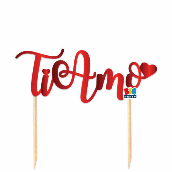 Cake Topper Italic 20x18 cm Ti Amo *