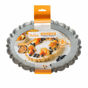 Stampo Crostata ovale fondo mobile 29×20 cm altezza 3 cm *