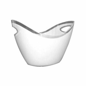 Cestello Ovale per il ghiaccio bianco con manici *