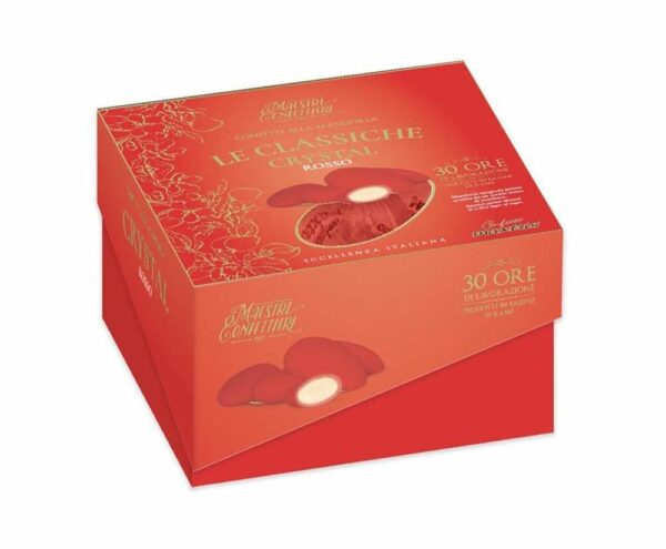 Confetti alla Mandorla CRYSTAL ALMOND Rossi Incartati 500 gr