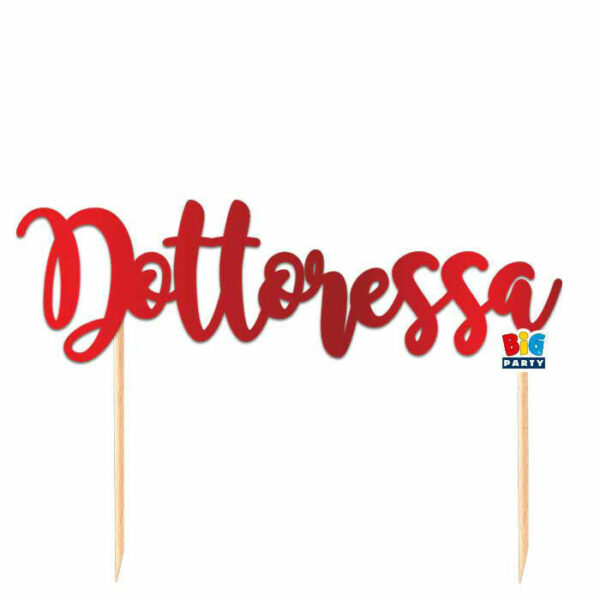 Cake Topper Italic 20x14 cm Dottoressa *