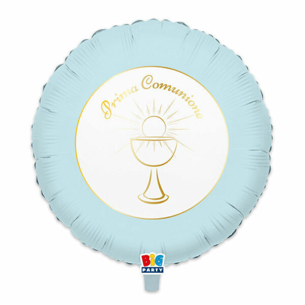 Palloncino Mylar 18'' 45 cm Comunione Chic Celeste *
