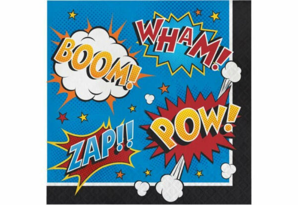 Tovaglioli 33x33 cm Superhero Slogans 16 pz