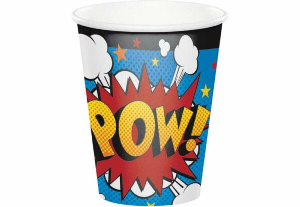 Bicchieri 250 ml Superhero Slogans 8 pz