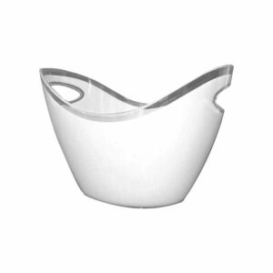 Cestello Ovale per il ghiaccio bianco con manici *