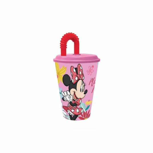 Minnie Bicchiere con cannuccia 430 ml *