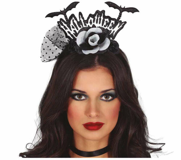 Cerchietto Halloween con fiori *