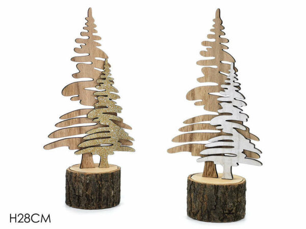Albero con glitter 28 cm *