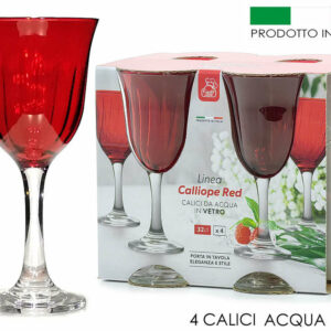 Set 4 Calici Acqua 32 cl Rosso *