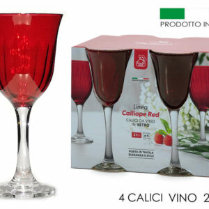 Set 4 Calici Vino 27 cl Rosso *