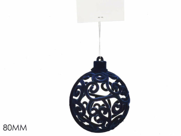 Palla 8 cm velluto blu *