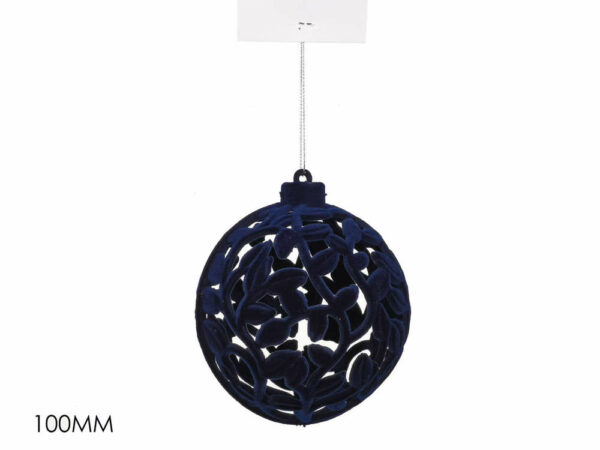 Palla 10 cm velluto blu *