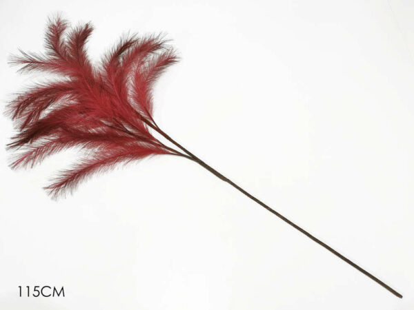 Ramo con piume 115 cm Bordeaux *