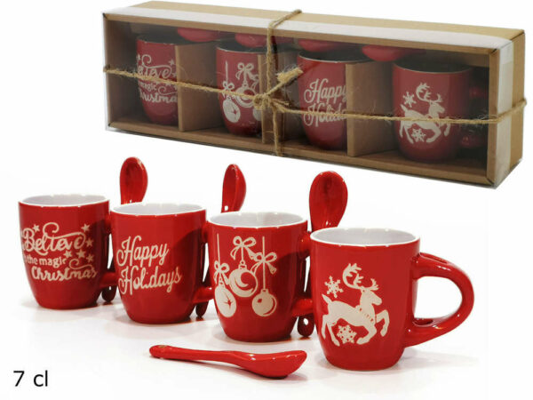 Set 4 Tazzine Natalizie *