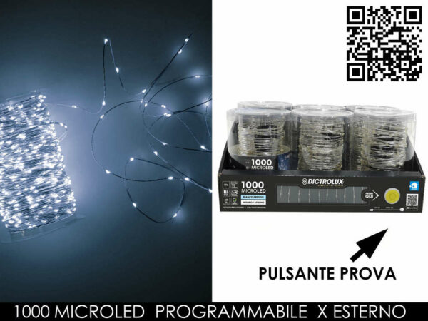 Filo 1000 Microled 8 Giochi di Luce per Esterno Bianco Freddo *