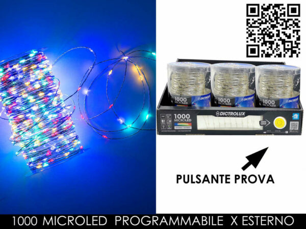 Filo 1000 Microled 8 Giochi di Luce per Esterno Multicolore *