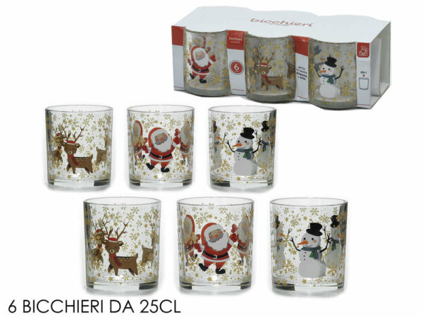 Bicchieri in vetro 25 cl Alghieri 6 pezzi *