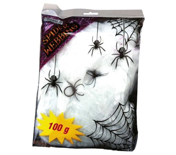 Ragnatela 100 gr con ragni
