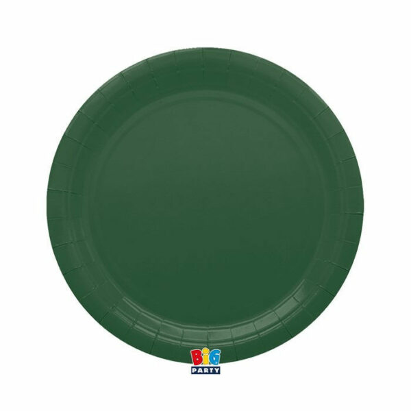 Piatti in Carta Ecolor 24 cm Verde Foresta 25 pz