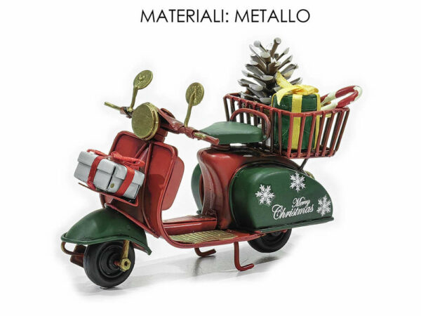 Moto con decorazioni natalizia rossa *