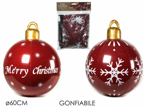 Palla di Natale gonfiabile 60 cm Bordeaux *