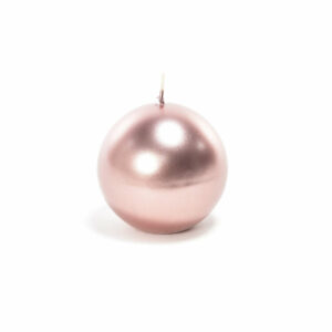 Candela Sfera Rosa Gold Lucido 6 cm *