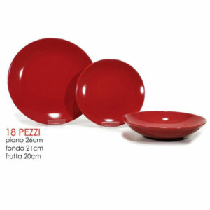 Servizio Tavola Rosso 18 pezzi *